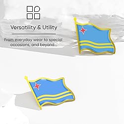 Aruba Flag Lapel Pin - Enamel Metal National Badge