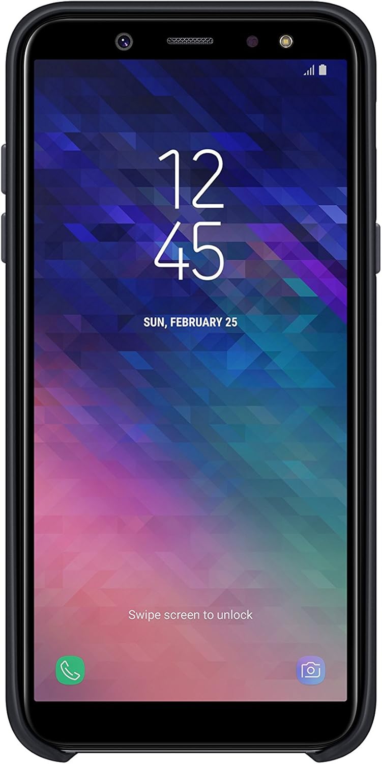 Samsung Original A6 Silicone Dual Layer Cover Case - Black - Image 4