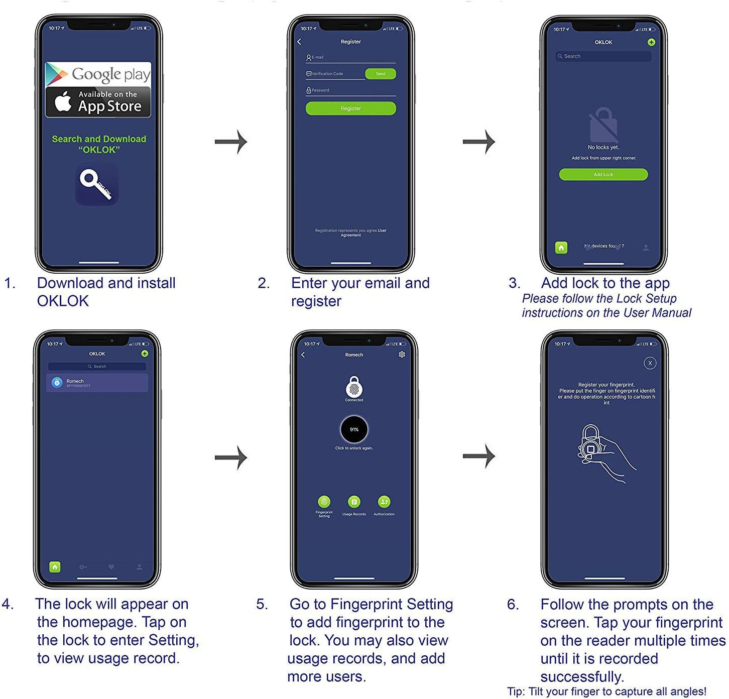 Fingerprint Padlock, Bluetooth Connection Metal Waterproof, Suitable for House Door, Suitcase, Backpack, Gym, Bike, Office, APP is Suitable for Android/iOS, Support USB Charging - - 