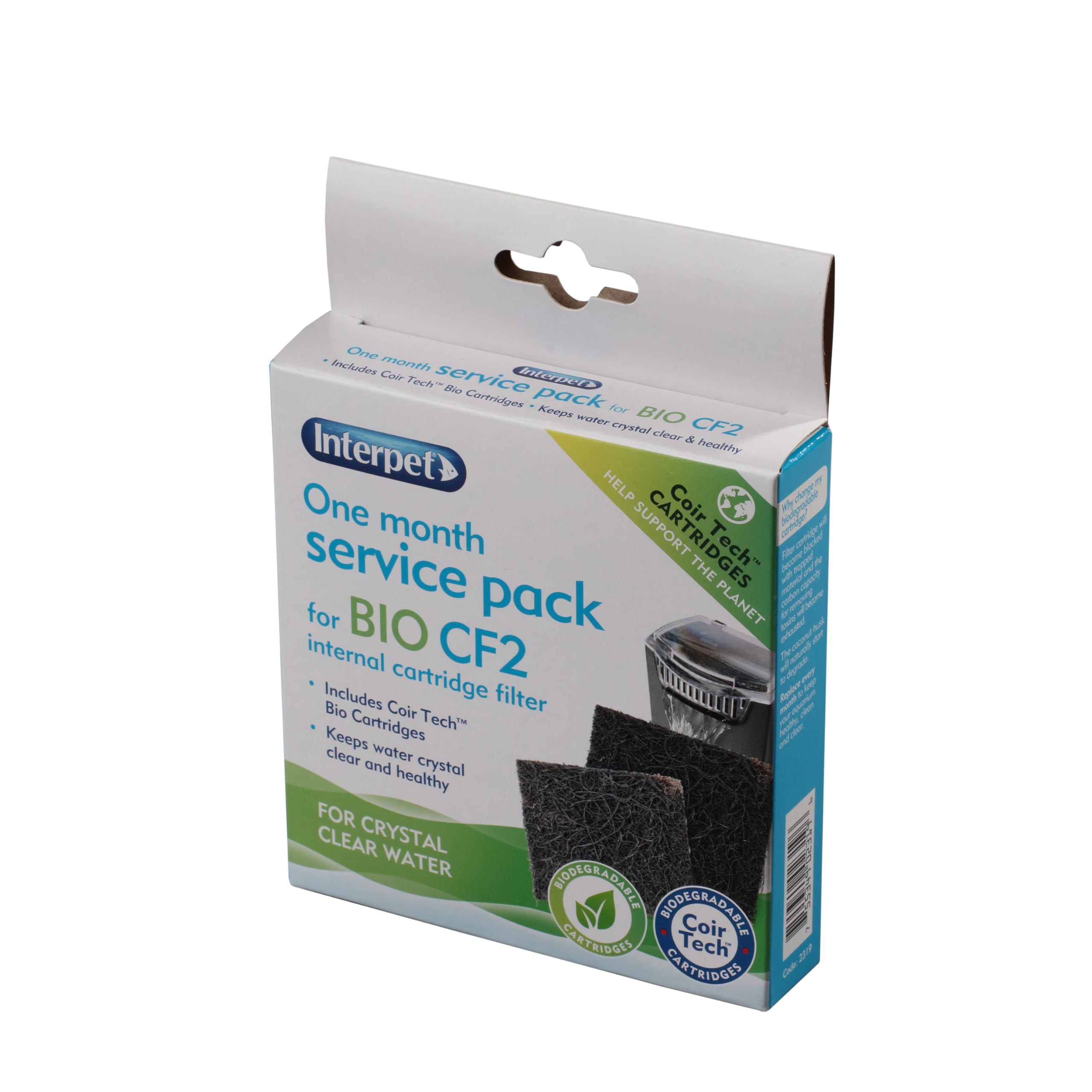 Interpet 1 Month Service Pack for the Interpet Internal Cartridge Filter CF 2 (1 x Front Coir Tech , 1 x Back Coir Tech )