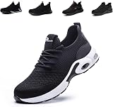 Hanani Steel Toe Caps Trainers Lightweight Boots Black White EU43 UK9