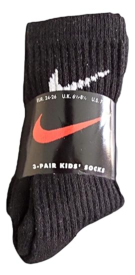 Nike Jungen Füßlinge Schwarz Schwarz 23.5-26