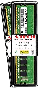 A-Tech 32GB (2 x 16GB) RAM for HP ELITEDESK 800 G4 Workstation | DDR4 2666MHz DIMM PC4-21300 288-Pin Non-ECC UDIMM Memory Upgrade Kit