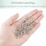 Uniclife 100 Pack 12mm Mini Split Jump Ring with Double Loops Jewelry Connectors view 4