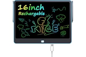 Rechargeable 16 inch LCD Writing Tablet, Large Colorful Drawing Tablet, Doodle Board for Ages 3-12 Years Old Boys Girls, Elec