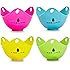Egg Poacher – COZILIFE Silicone Egg Poaching Cups with Ring Standers, For Microwave or Stovetop Egg Cooking, Kraft Box Packing, BPA Free, Pack of 4