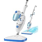 Steam Mop for Hardwood Floor Cleaning, Floor Steamer Cleaner Lightweight for Vinyl, Laminate, Carpet, Tile Hard Floors w/Adjustable Steam Modes & Height, 23ft Cord, 2 Washable Pad