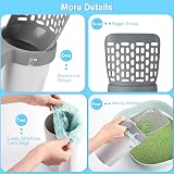 MYPIN Cat Litter Scoop with Holder and Bags 135 Count Bags Large Capacity Grey view 4