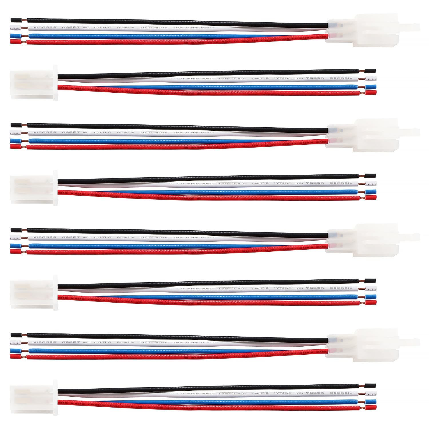 YIXISI 4 Pairs 2.8mm 4 Pin Automotive Electrical Wire Connectors, Male and Female Housing Connector with 140mm 20 AWG Cable, for Motorcycle, Bike, Car, Boats, Nylon