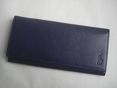 Amazon ポロ ラルフローレン Polo Ralphlauren かぶせ 長財布 ブルー メンズ 財布