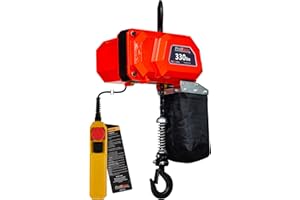 Prowinch Electric Chain Hoist 110V 330lb Lifting Capacity, Single Speed Mini Hoist Lift, 10ft G80 Chain with Wired Remote Control
