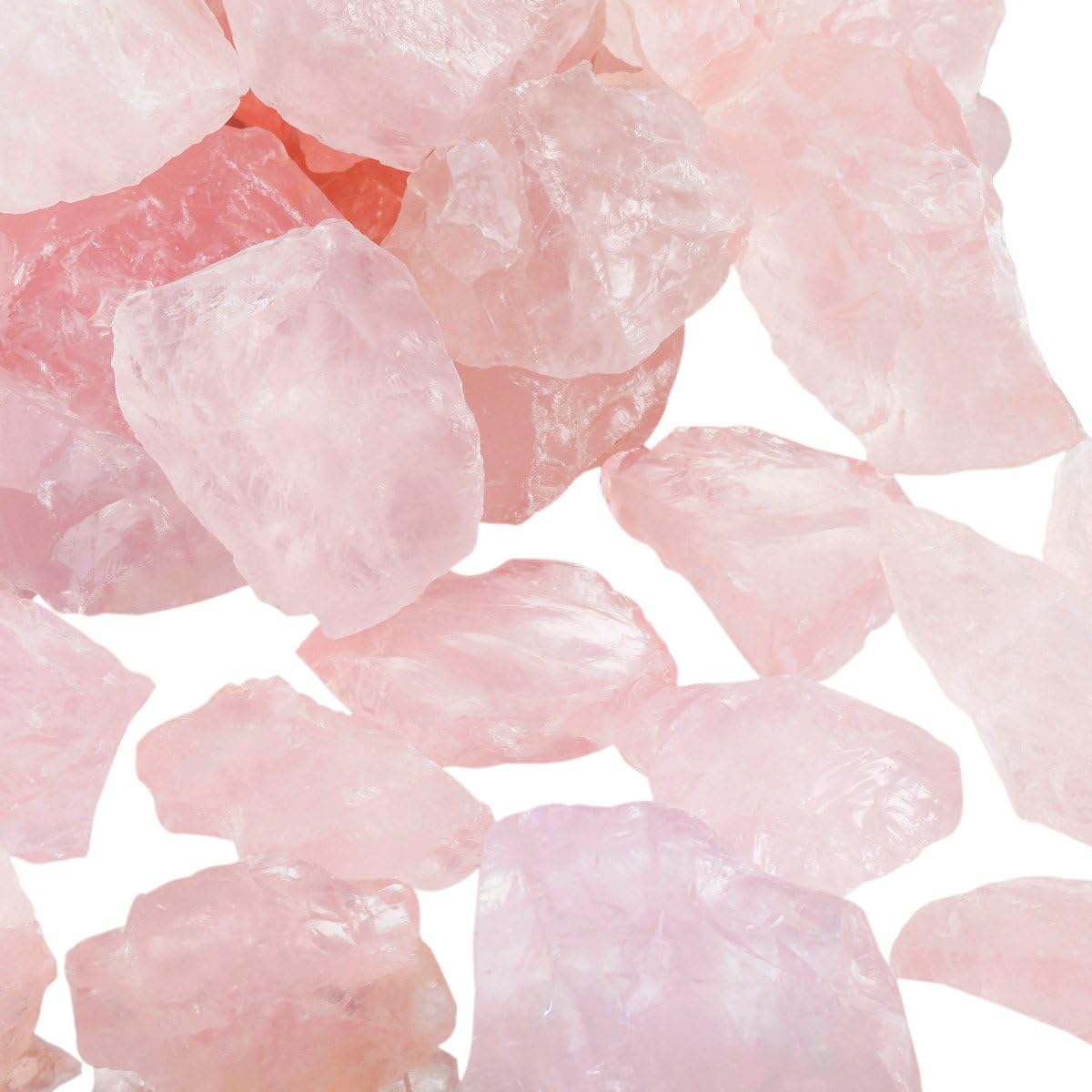 Shanxing 1lb/460g Natural Rose Quartz Raw Crystals Bulk - Image 4