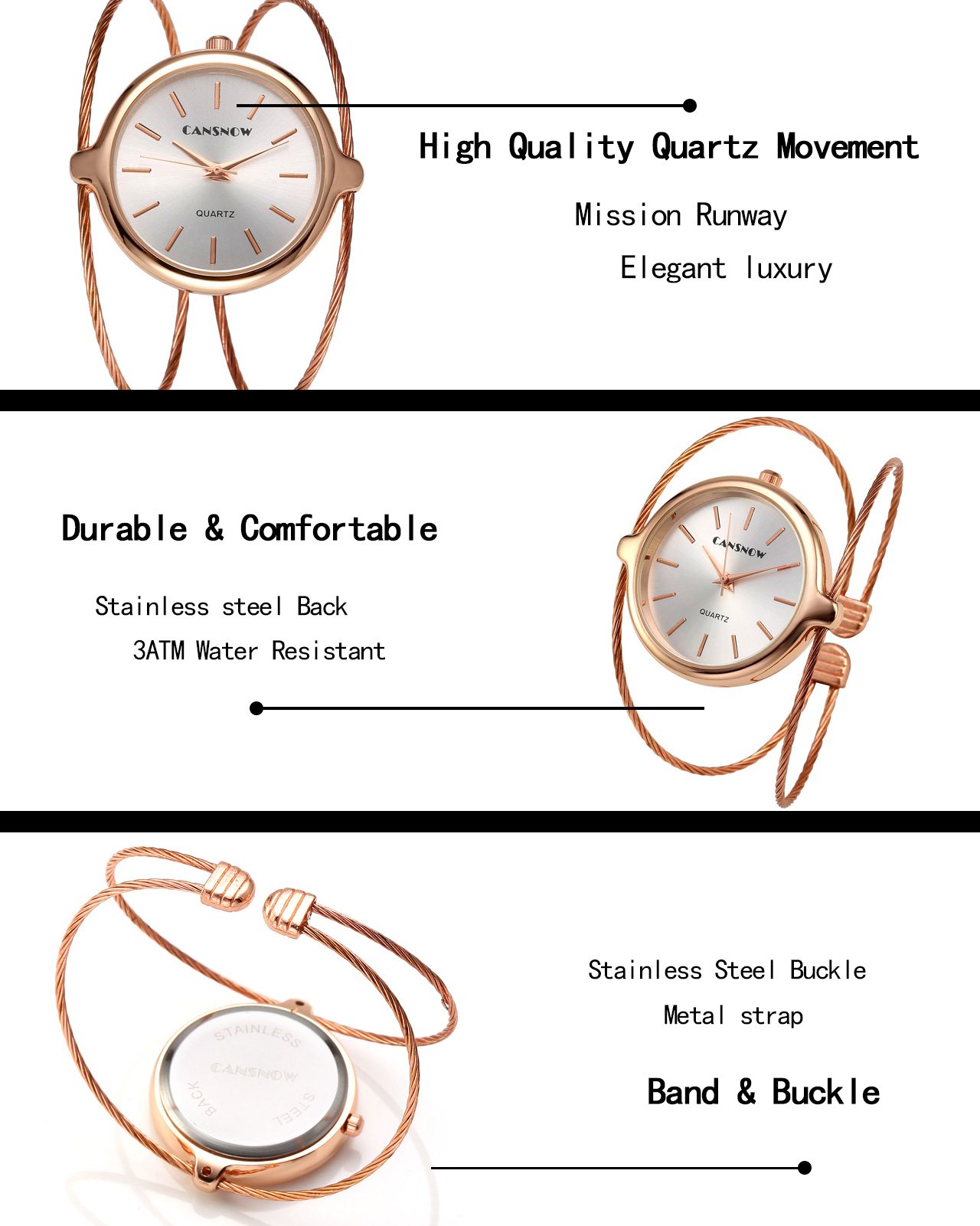 JSDDE Montre Femme Montre Double bracelet Montre à la Mode Bracelet en Alliage Quartz Analogue