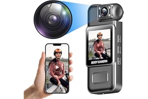 LAOZICAO 4K Full UHD WiFi Body Camera,Wearable Body Camera with 1.3" Screen - Night Vision & Motion Detection, Loop Recording, Back Clip for Traveling, Driver, Delivery Man, Lecture Recording, Serving Jobs