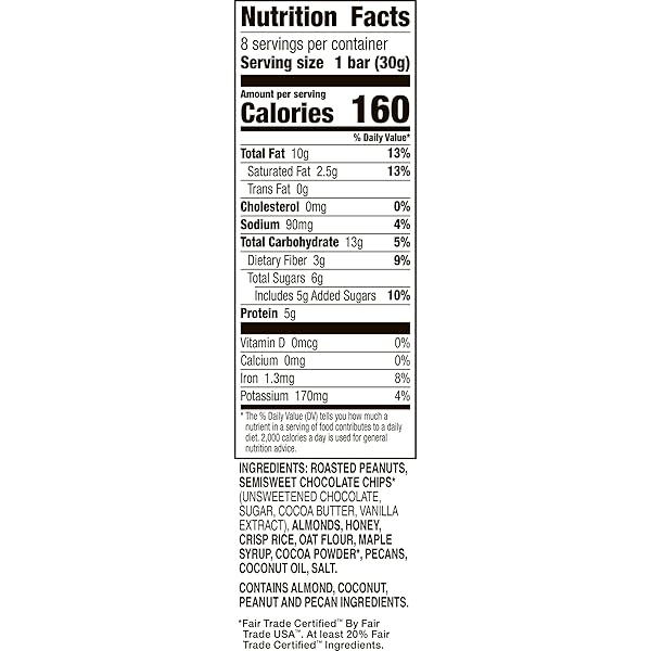 LARABAR TRAIL MIX BARS, DARK CHOCOLATE PEANUT, GLUTEN FREE BAKED NUT BAR, 8 COUNT, 8.48 OZ