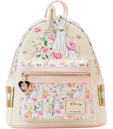 Loungefly Disney Marie Floral Footsy Womens Double Strap Shoulder Bag Purse : Clothing, Shoes & Jewelry