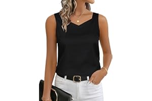 Bluewolfsea Women's Satin Tank Top V Neck Silky Camisole with Lining Dressy Sleeveless Blouses for Business Casual Party