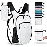HIGH EXPERIENCE Hiking Backpack 10L/15L Small Daypack Lightweight Packable Travel Foldable Water Resistan for Women Men (White, 10L)