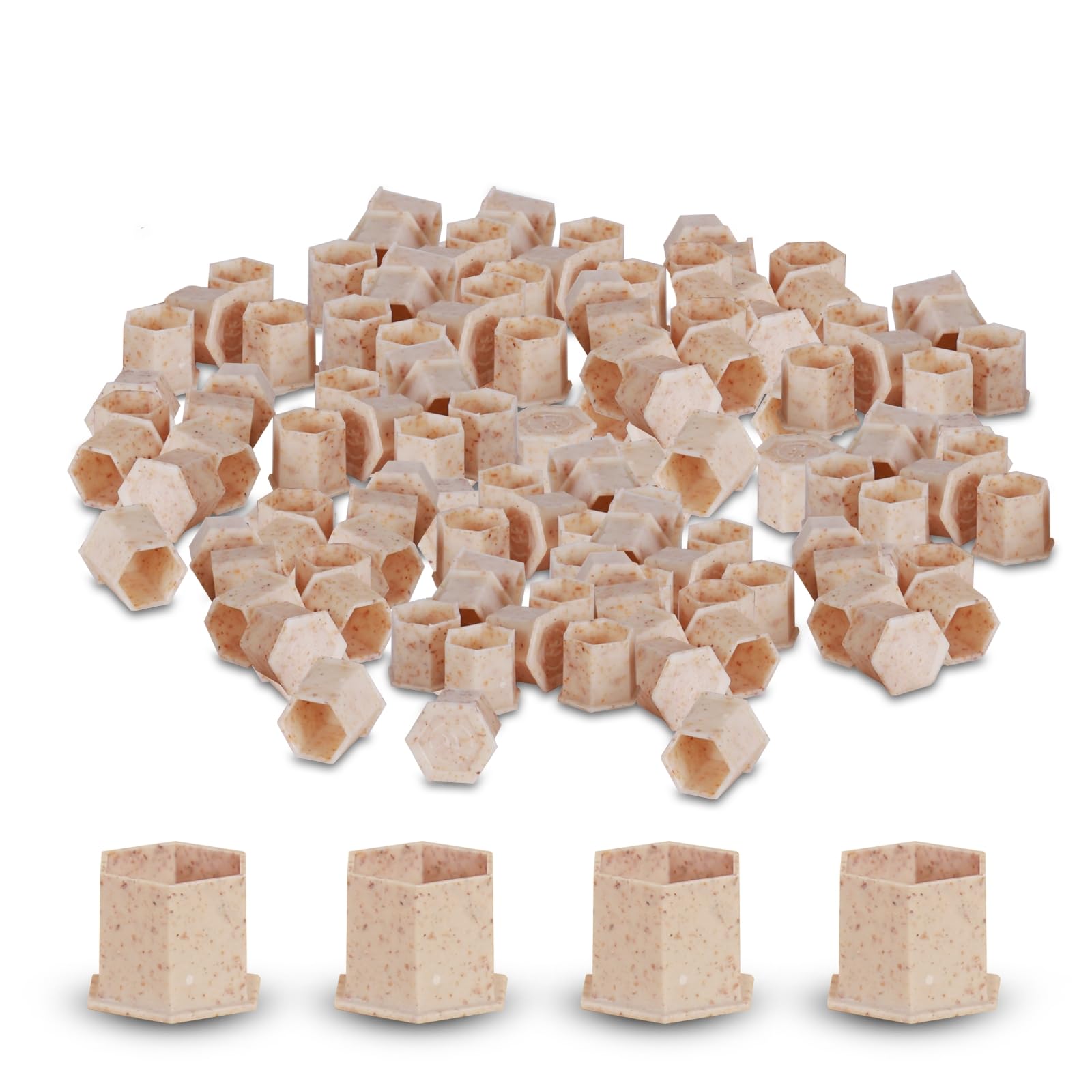 INKin Biodegradable Tattoo Ink Caps Large 15mm - 200Pcs Disposable Eco Friendly Tattoo Ink Cups with Base for Hold Pigments Tattoo Needles Supplies (15mm-Large) — image 1