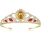 HQURNET Princess Dress Up Accessories Tiara Crown Sparkle Gold Crown for Birthday Christmas Halloween Cosplay