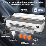 OidoZac A4 Laminator 11-in-1 with 36 Pouches Dual Hot Cold Trimmer Cutter Heads view 5