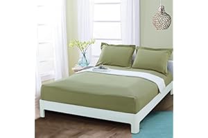 Mocassi California King Fitted Sheet - Deep Pocket Cooling Sheets up to 16 inch - Hotel Luxury 1800 Premier - Softest Sheets - Wrinkle Resistant - 1 Single Bottom Fitted Sheet, Cali King, Sage