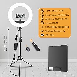 JJ JIANJIN Ring Light Kit:18"/45cm Outer 55W6700k