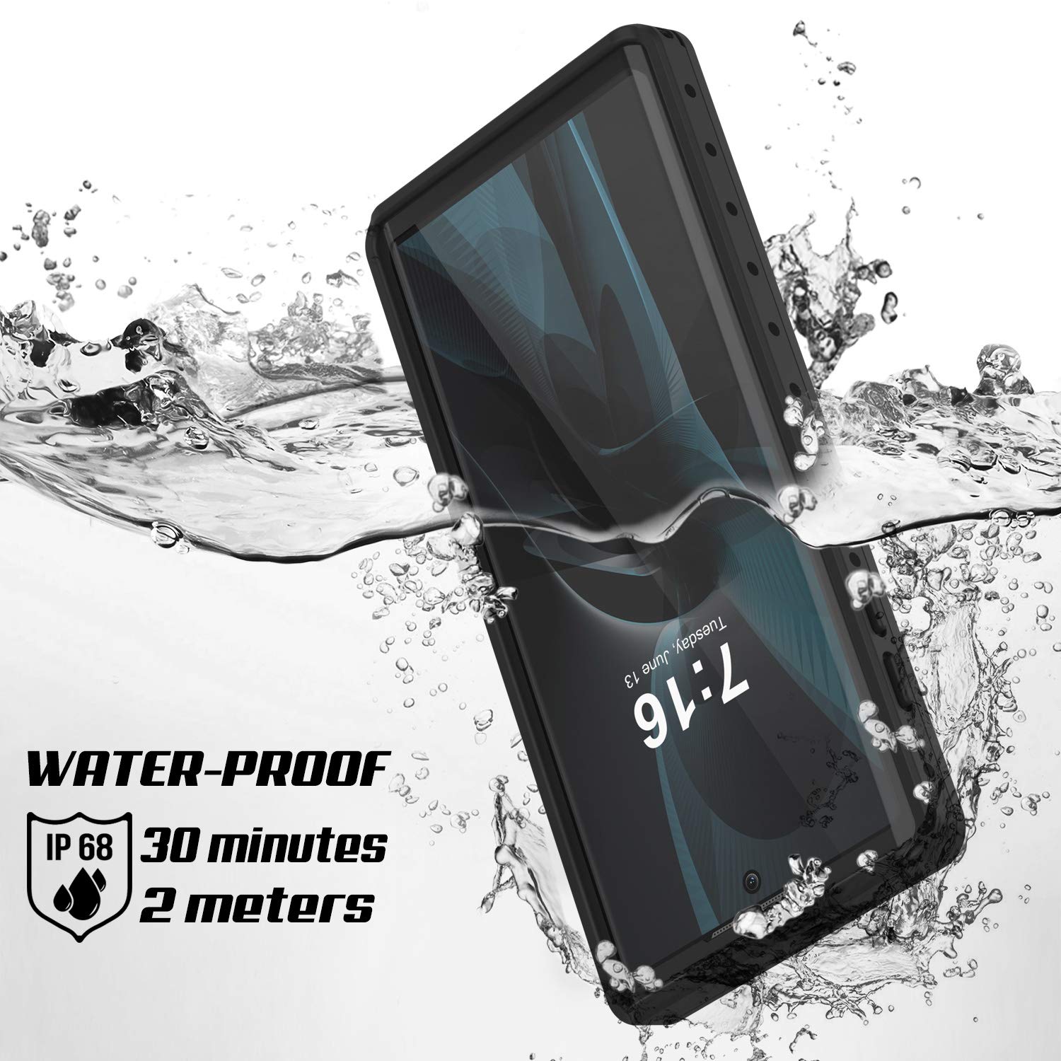 Punkcase Galaxy Note 10 Plus Waterproof Case [StudStar Series] [Slim Fit] [IP68 Certified] [Shockproof] [Dirtproof] [Snowproof] Armor Cover Compatible W/Samsung Galaxy Note 10+ Plus [Clear]