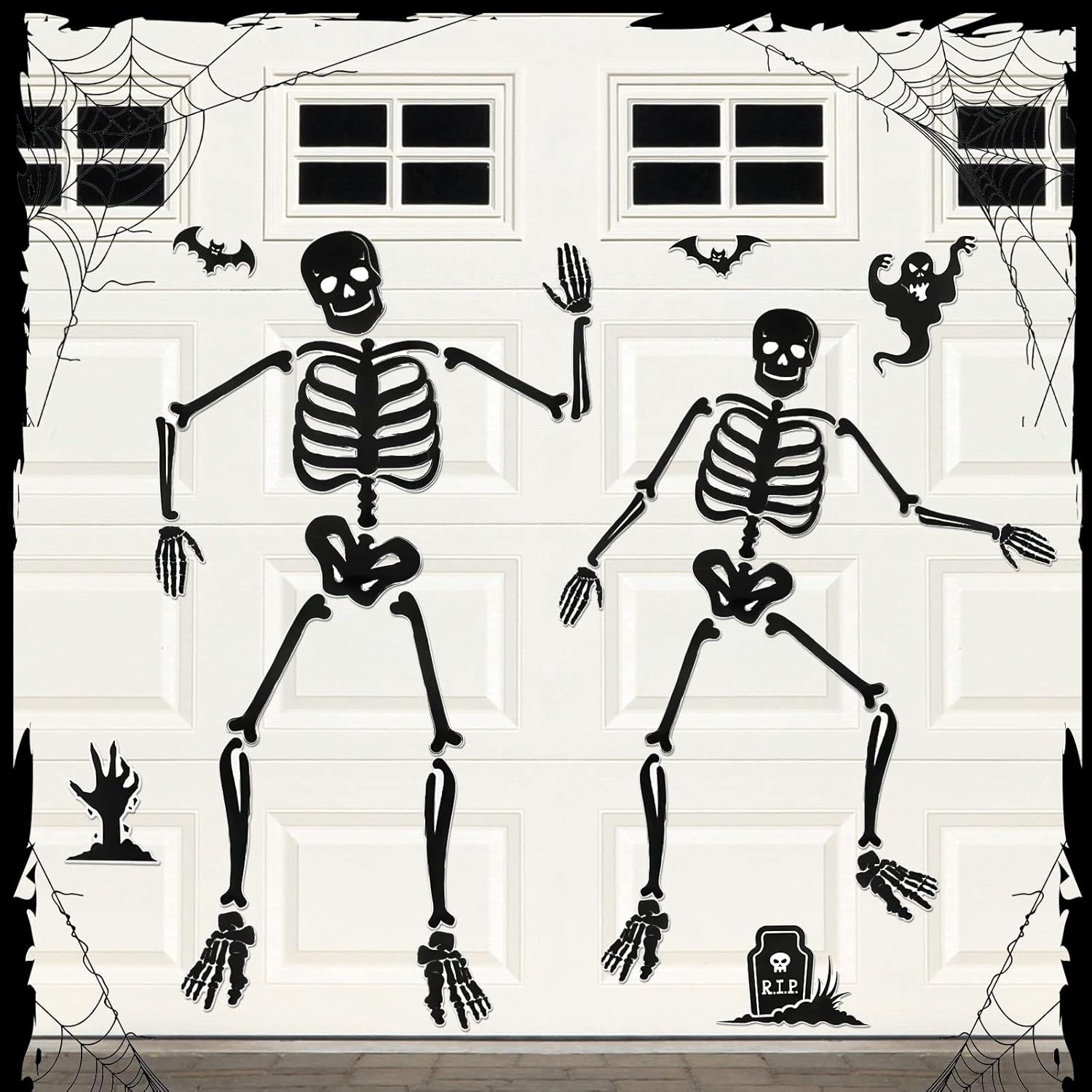 Garage Door Decorations - 14 Pcs Halloween Garage Door Magnets Garage Door Decorations Halloween Car Magnets Halloween Bats Magnets for Garage Door (Skeleton)