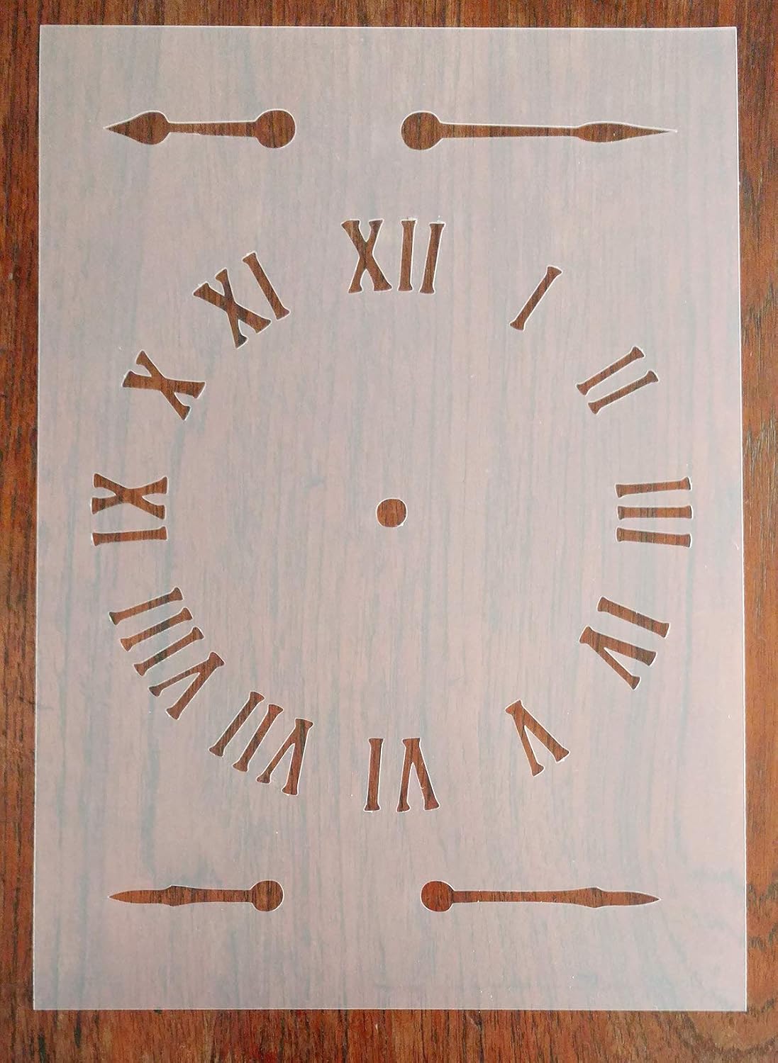 Clock Face Stencil Reusable Polypropylene Sheet for Arts & Crafts, DIY