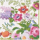 Caspari Ivory, Edwardian Garden Paper Luncheon Napkins, 20 Per Package, Count