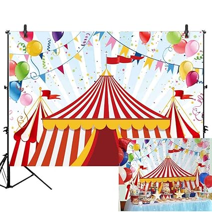 Amazon Com Allenjoy 7x5ft Circus Carnival Carousel Backdrop Red
