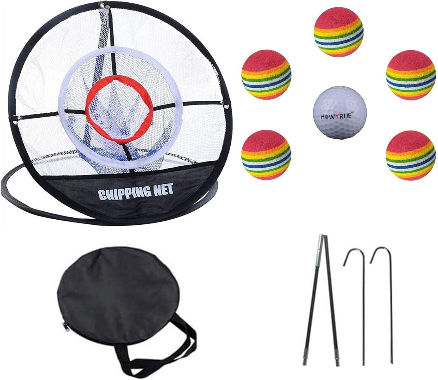 HomeMall Pop Up Golf Chipping Net Touch Practice Golfing Target Net for