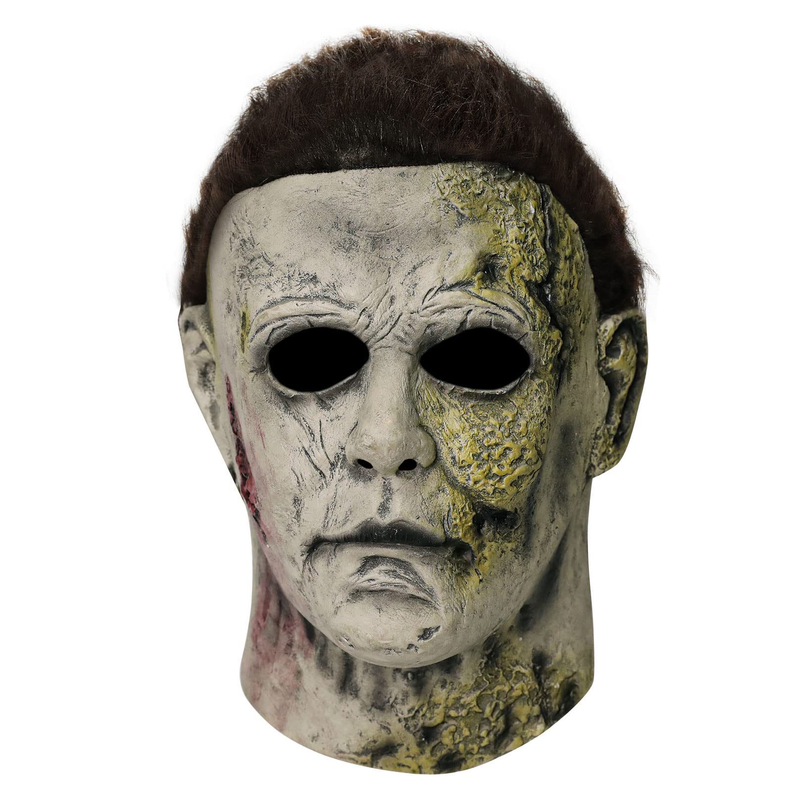 SINSEN Michael Myers Mask Halloween Scary Kills Mask Horror Latex Full Head Mask Michael Myers Mask Cosplay Costume Props (Style 2)