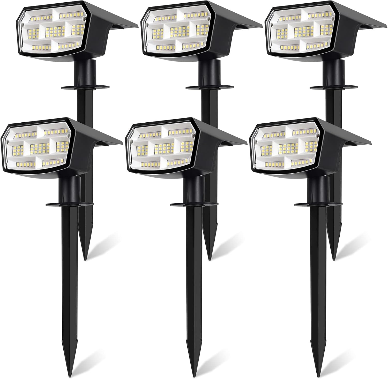Lighting - Sucolite 6-Pack Solar Spot Lights Outdoor, 59 LED Solar Lights Outdoor Waterproof, Outdoor Solar Lights for Yard with 3 Lighting Modes, Solar Landscape Spotlights for Garden Pathway Driveway Walkway