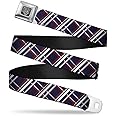Buckle-Down Unisex-Adult's Seatbelt Belt Plaid XL, x Blue/White/red, 1.5" Wide-32-52 Inches
