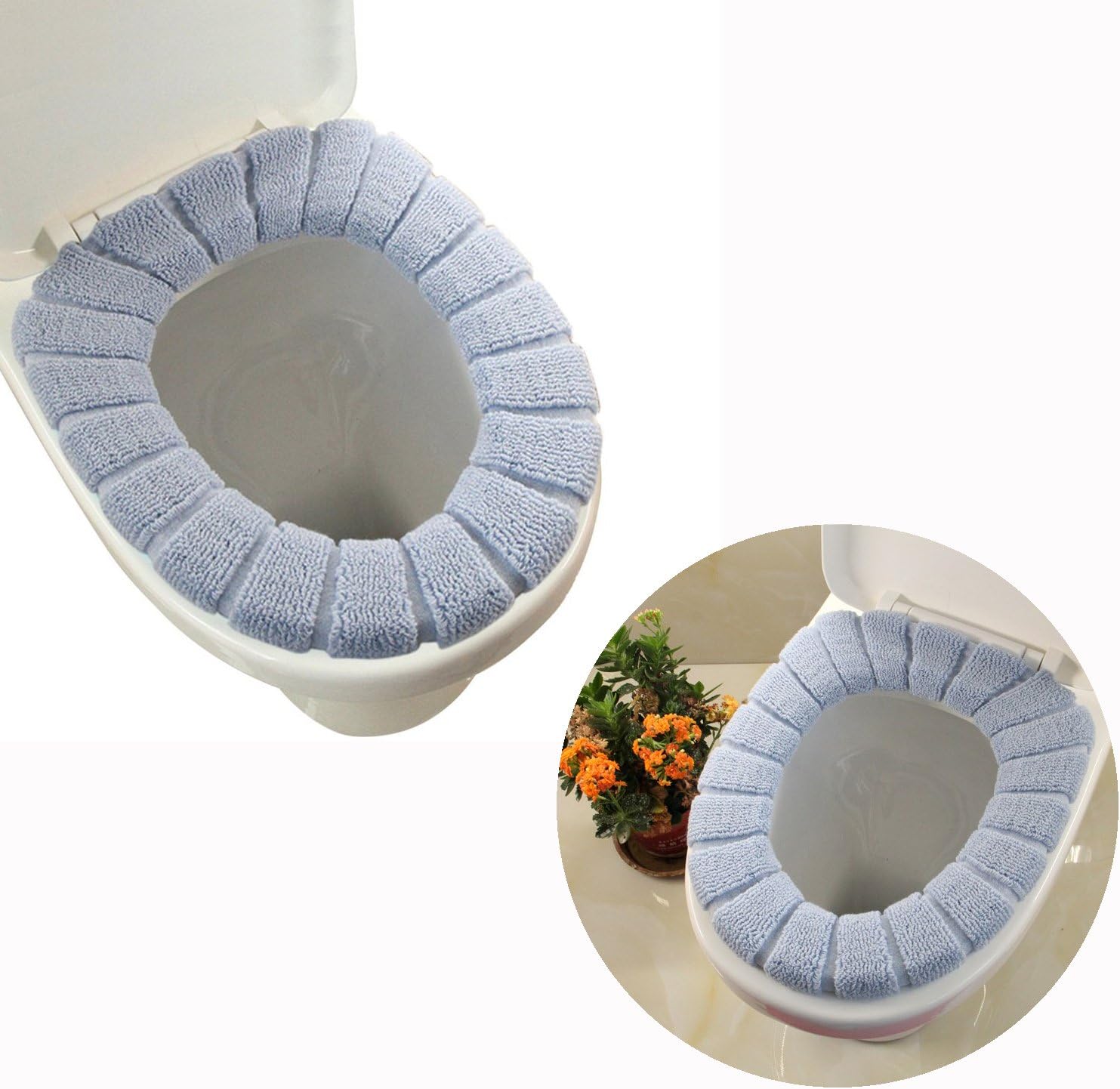 Brown Daycount® Soft Toilet Mat Soft Warm Toilet Seat Heated Closestool
