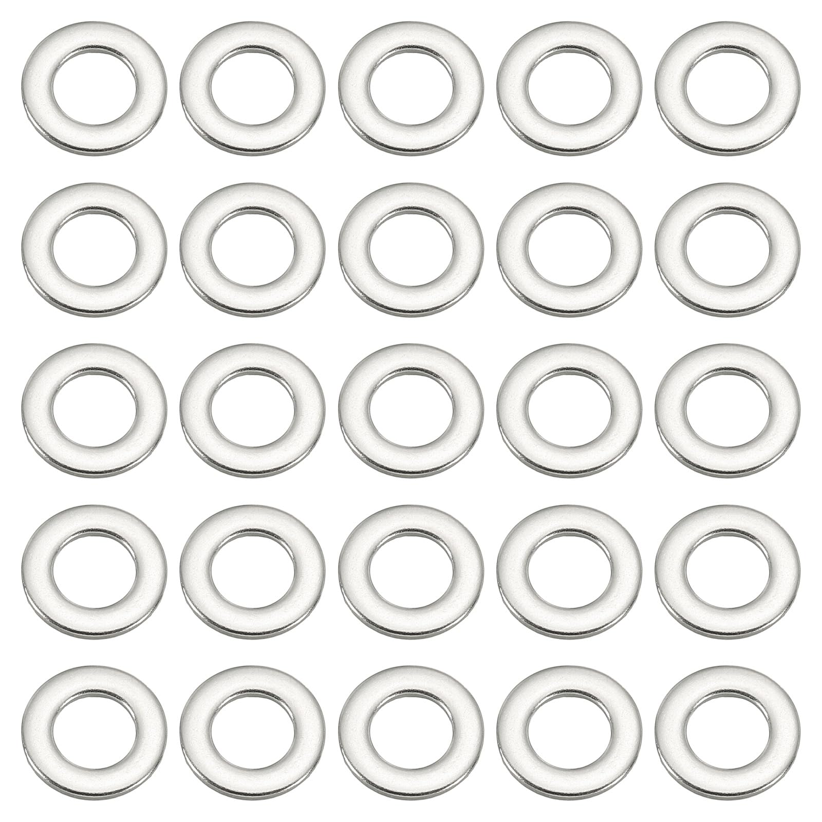PATIKIL 304 Stainless Steel Flat Washer, 200 Pack 1/5" ID x 2/5" OD x 0.04" Thickness Metal Fender Washers Lock Washers for Screws Bolts Assortment
