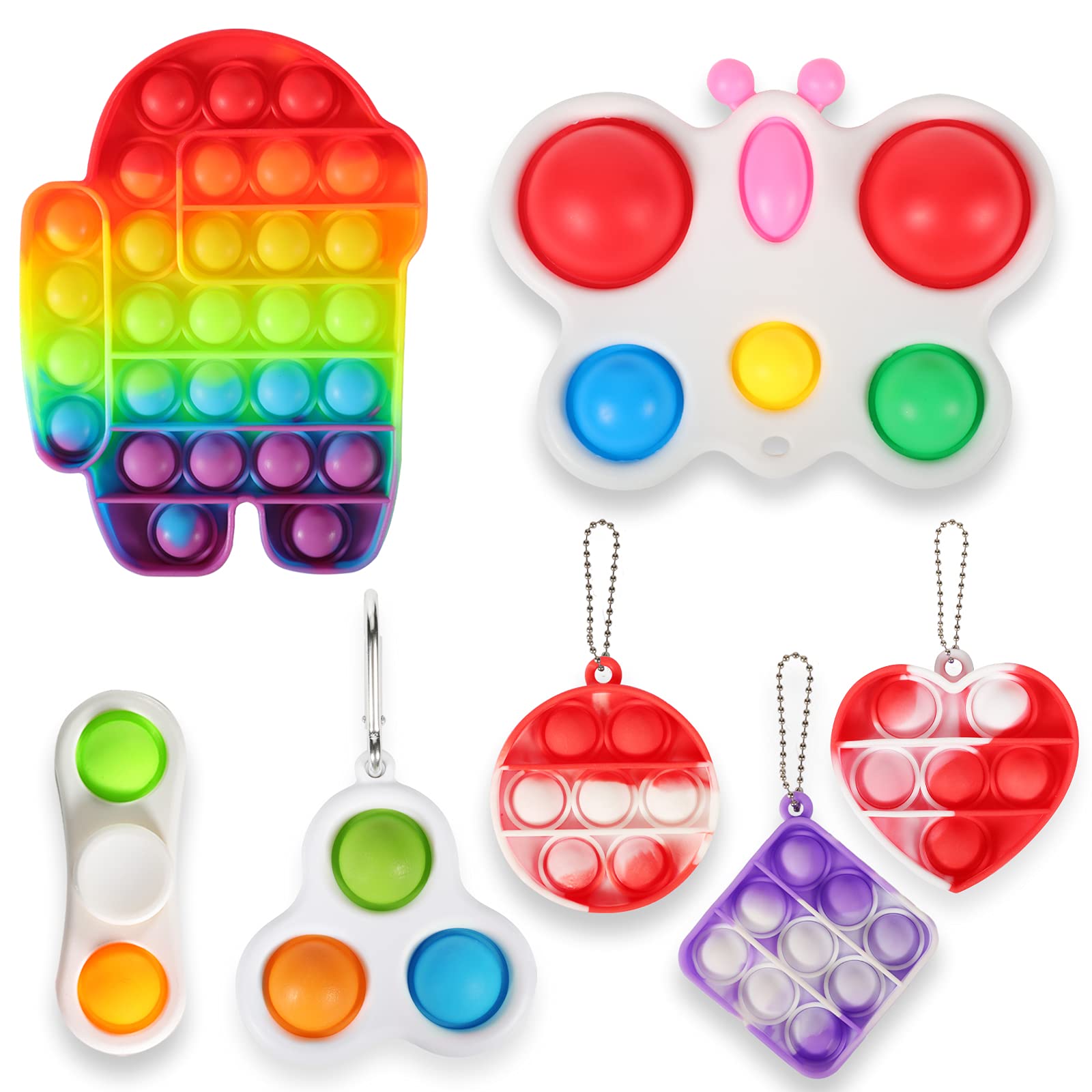 Buy XSEINO Fidget Toys,Fidget Pack,Pop Bubble Sensory Fidget Toy,Simple