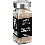 The Spice Lab Kala Namak Black Salt - Indian Himalayan Black Salt - French Jar - Vegan Kala Namak Salt Pure and Natural India
