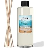 Urban Naturals Reed Diffuser Oil Refill Ocean Mist Sea Salt with Salt Spray, Violet Leaf, Sea Grass, Driftwood 8 oz + Free Reed Sticks, Made in The USA