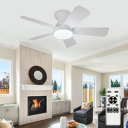 Depuley Modern Ceiling Fan with Light: 35-Inch
