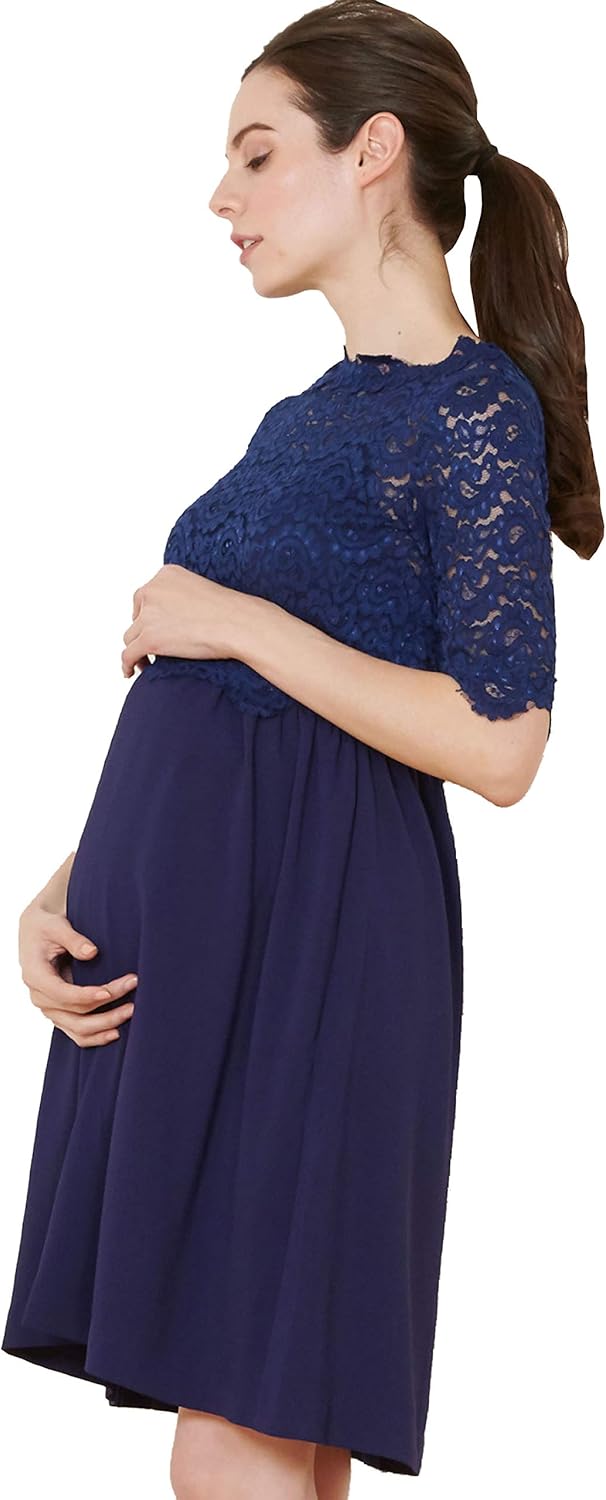Sweet Mommy Maternity and Nursing Lace Formal Baby Shower Dress at  Women’s Clothing store