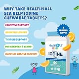 Health4All Sea Kelp Iodine 75µg 90 Chewable TabletsKids 3+ UK view 3