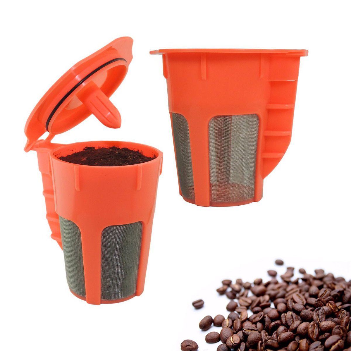 TraderPlus 2Pack Refillable / Reusable Carafe K Cup Filters for Keurig