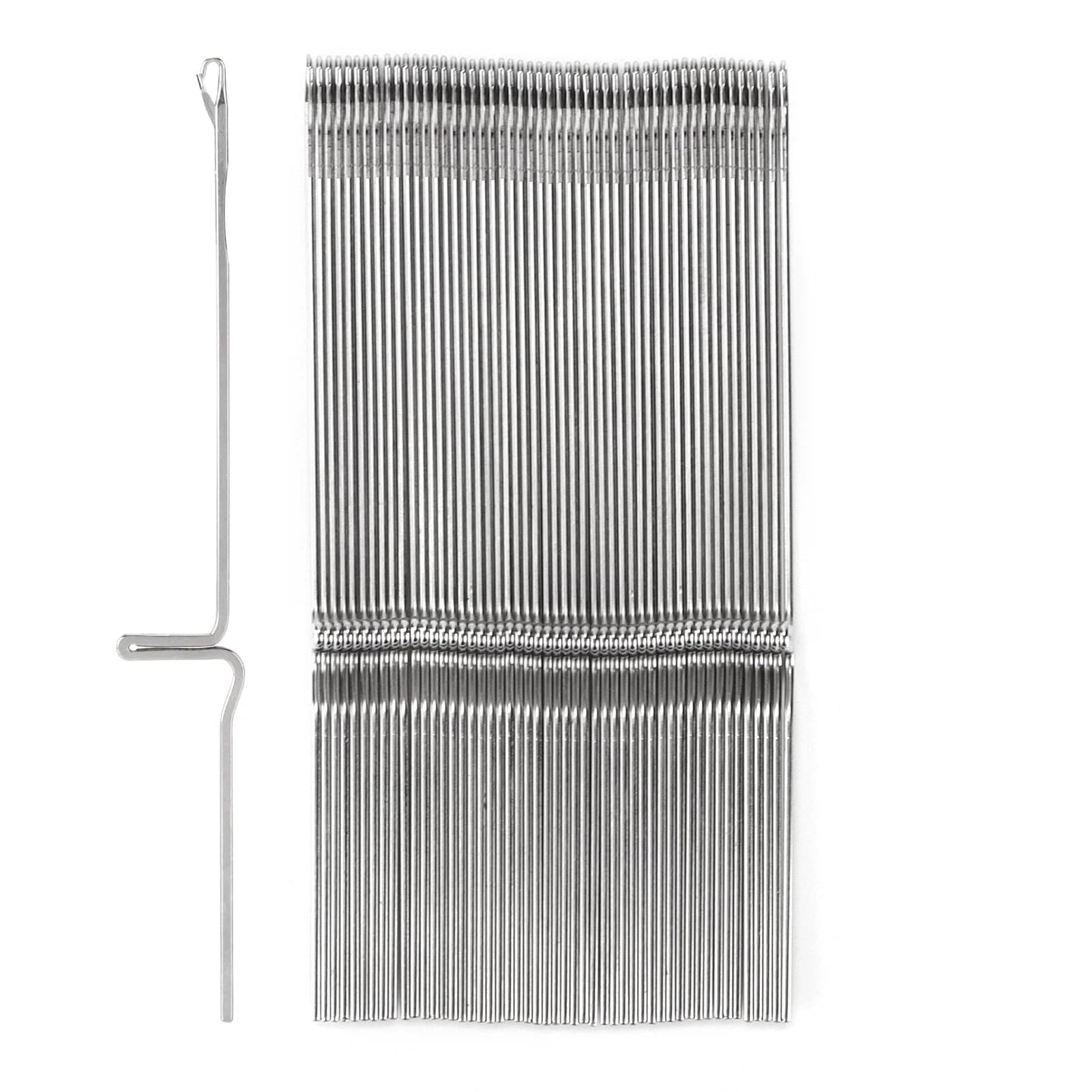 Knitting Needles, Premium Stainless Steel Sewing Machine Needle Set with Smooth Glide for Wool Fabric, 50pcs Stainless Steel Needles for KH585 KH587 KH588 KH601 KH710 KH800 KH801 Knitting Machines