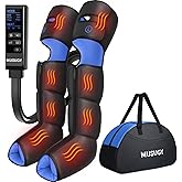 Musugy Leg Massager with Heat and Compression : Sequential Compression Boots with 6 Modes,9 Intensity and 3 Heat for Circulation and Pain Relief - Christmas Birthday for Mom, Dad, Athletes, Gym