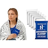 Emergency Blankets Pack of 10 – Mylar Thermal Space Blanket for Survival, First Aid, Camping, Hiking, Outdoor, Marathon, Cold Weather Protection