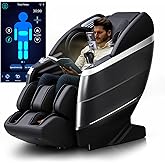 HealthRelife 4D Massage Chair Full Body, 166° Flexible Track, 18 Modes, 11Technique, 36 Airbag Massage, with Yoga Stretch, Foot Massage, Zero Gravity Massage Recliner(Black)