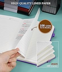 Ansopu Lined Journal Notebook for Writing, A5 100